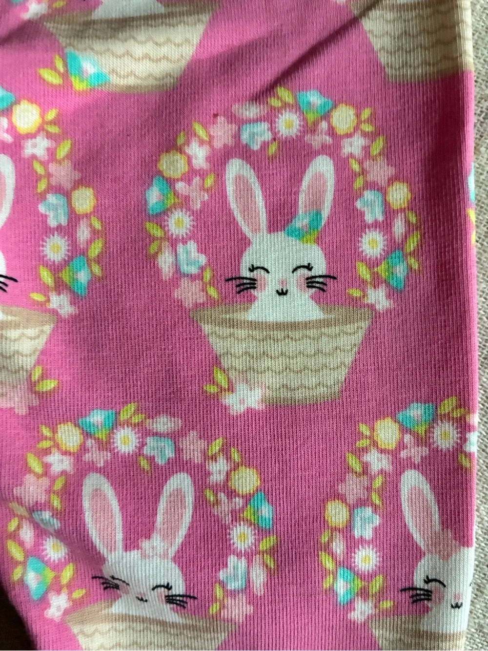 Gymboree Pink Bunny Floral Easter Basket Long Pants 12 - 18 month Cotton NEW $27